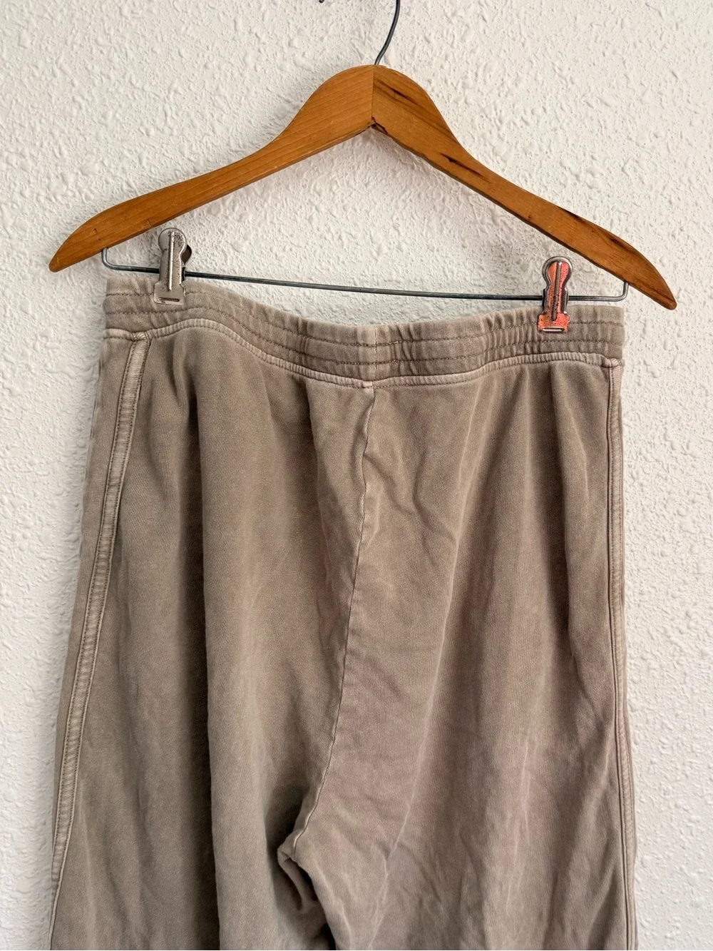 Easel taupe brown wide leg drawstring baggy pants Womens L - Picture 6 of 7